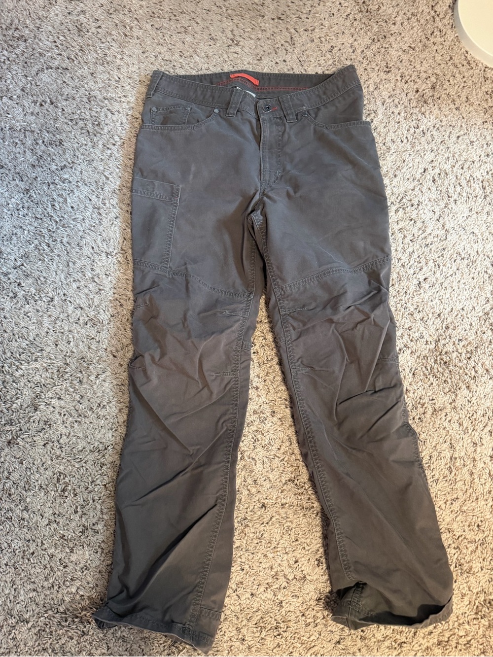 L.L. Bean Men's Gray Cargo Work Pants with Utility Pockets